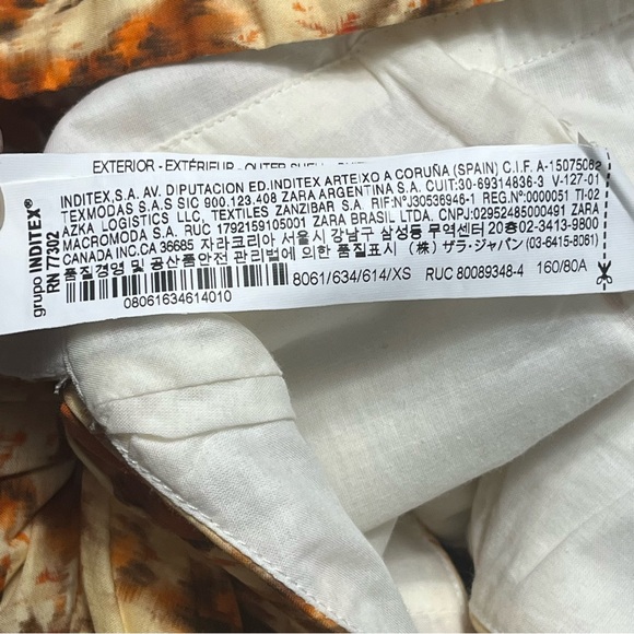 ZARA ruched floral print crop top NWT women’s size XS summer resort wear - Picture 8 of 11